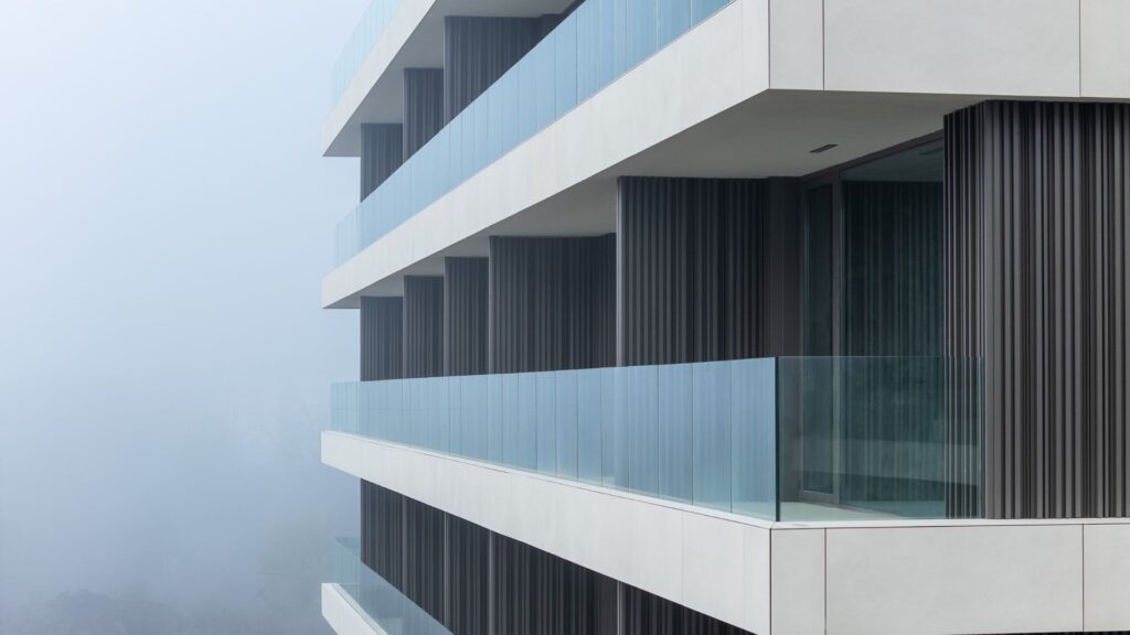 balconies with glass railing bv8900 with integrated installation